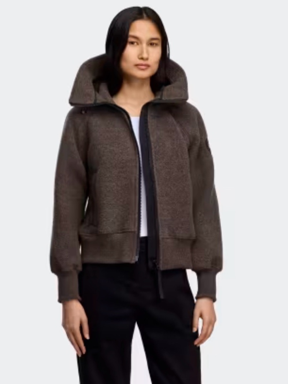 Canada Goose Women's CHILLIWACK BOMBER KIND FLEECE BLACK LABEL